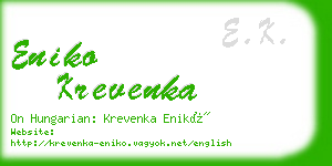 eniko krevenka business card